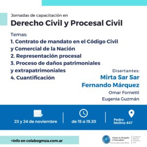 Jornadas de capacitación en Derecho Civil y Procesal Civil