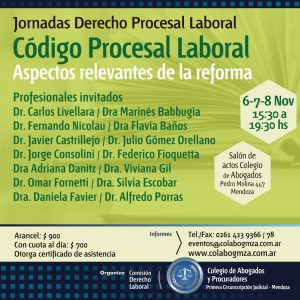 Jornadas sobre el Código Procesal Laboral de Mendoza