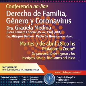 Graciela Medina disertará on line sobre Derecho de Familia, Género y Coronavirus