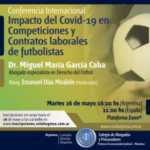 Conferencia internacional sobre el impacto del Covid-19 en el fútbol y sus contratos