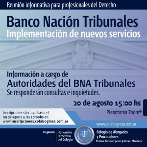 Reunión informativa sobre procedimientos Banco Nación Tribunales