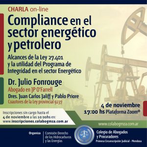 Disertación sobre Compliance en el sector Energético y Petrolero