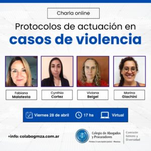 Charla online: protocolos de actuación en casos de violencia