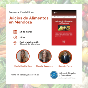 Presentación del libro «Juicios de alimentos en Mendoza»