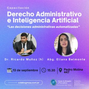 Jornada "Derecho Administrativo e Inteligencia Artificial. Las decisiones administrativas automatizadas"