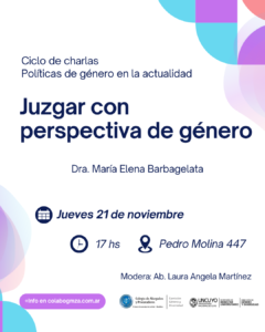 Charla «Juzgar con perspectiva de género»