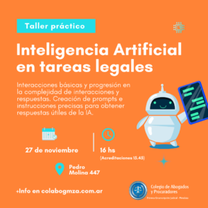 Taller práctico "Inteligencia Artificial en tareas legales"